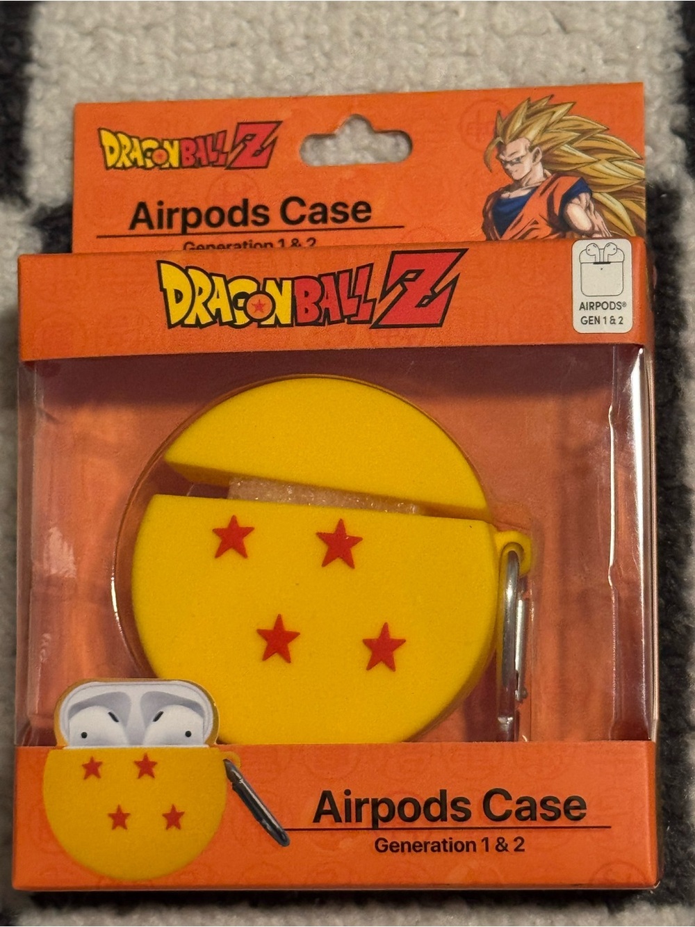 Yellow 4-Star Dragon Ball Silicone AirPods Case